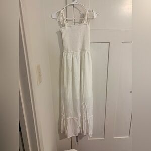 White maxi dress